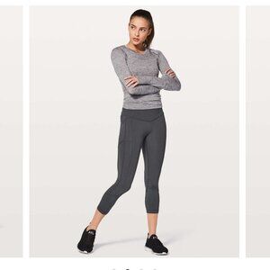 Lululemon All The Right Places Crop II 23" Size 4 Dark Gray